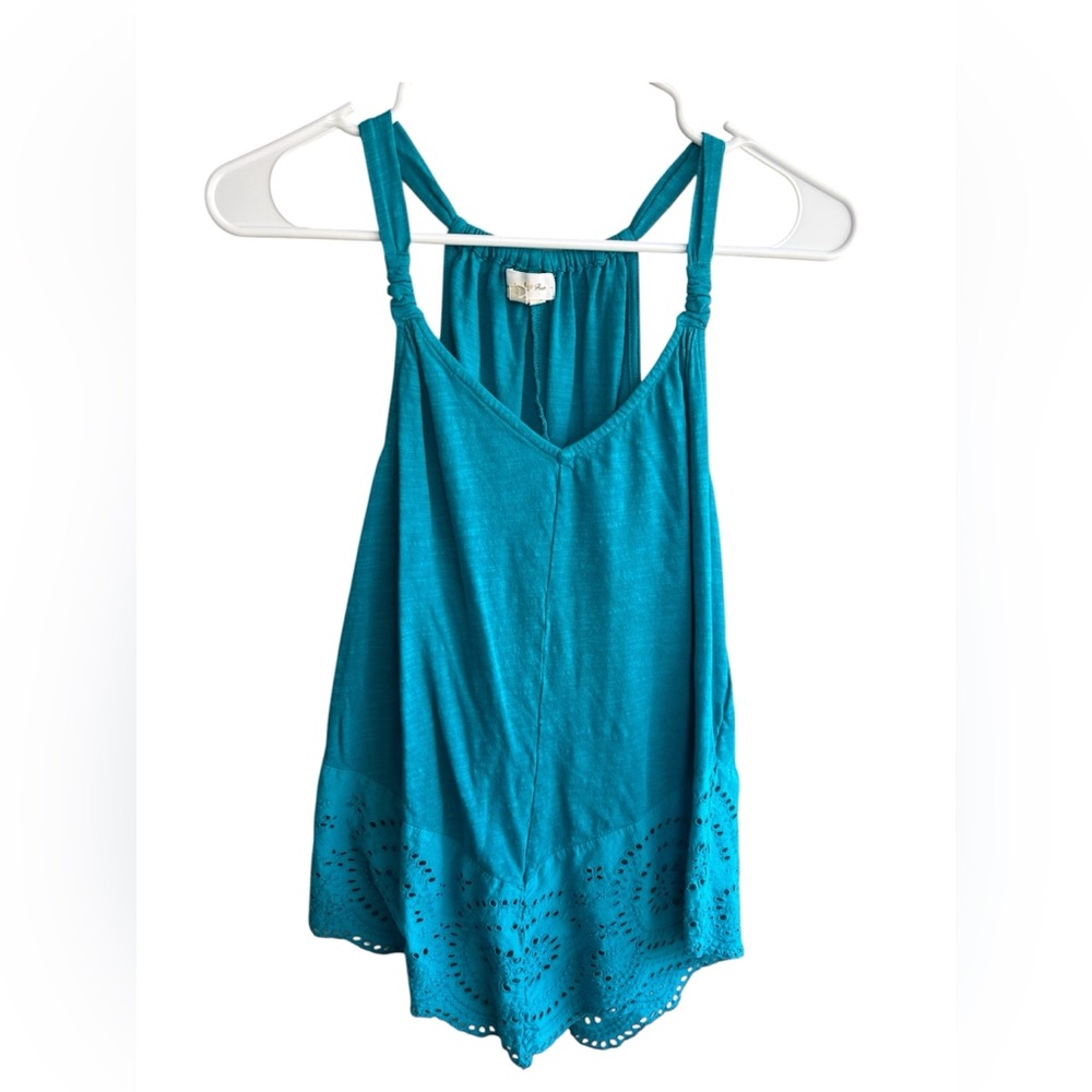 2/$15 Meadow Rue Blue Relaxed Cut Out Tank Top